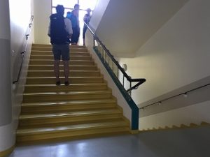 黄色い階段　登り易いの画像