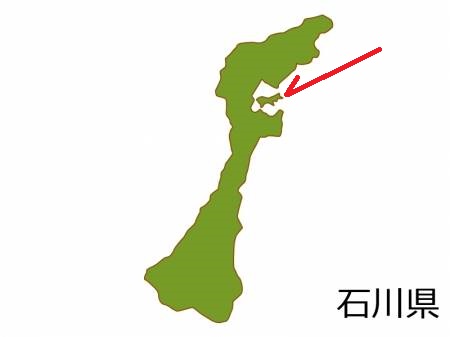 能登半島・能登島地図の画像