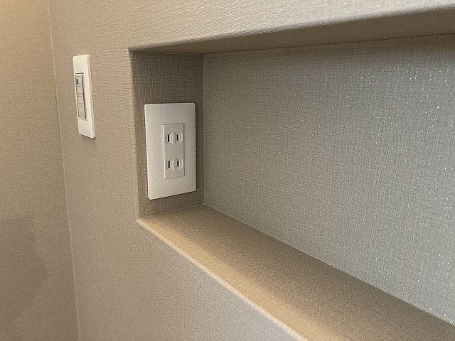 ニッチ内部コンセント 側面付け|岩手県で自然素材にこだわった注文住宅を建てるなら大共ホーム
の画像