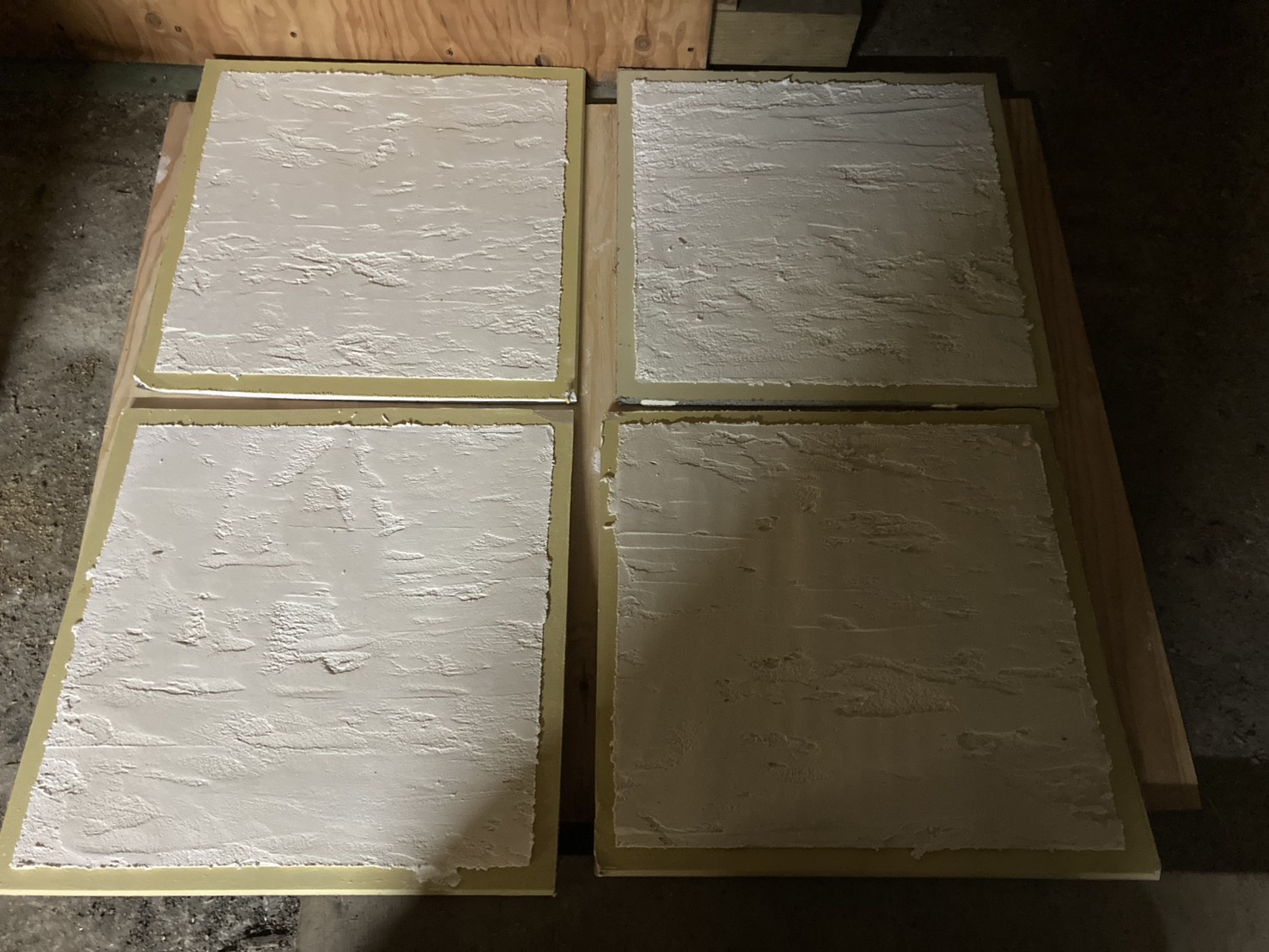 作成した漆喰のサンプルの画像