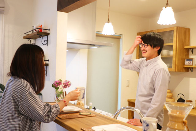 滝沢市葉の木沢山│コーギーと暮らすあったかお家カフェのキッチンの画像