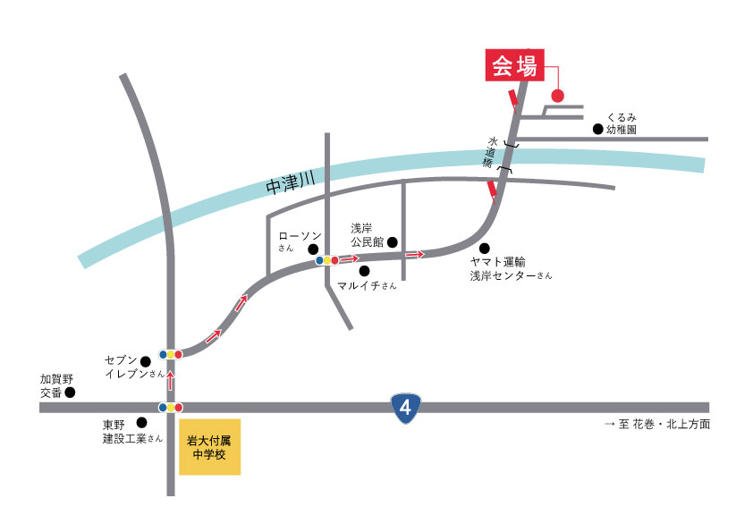 盛岡市浅岸地図の画像