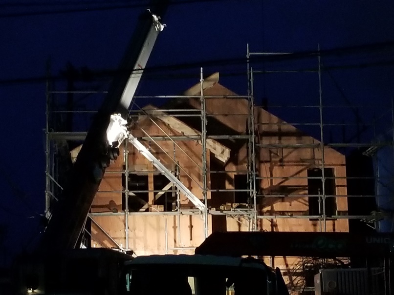 岩手県盛岡市：フレーミング中の家の画像