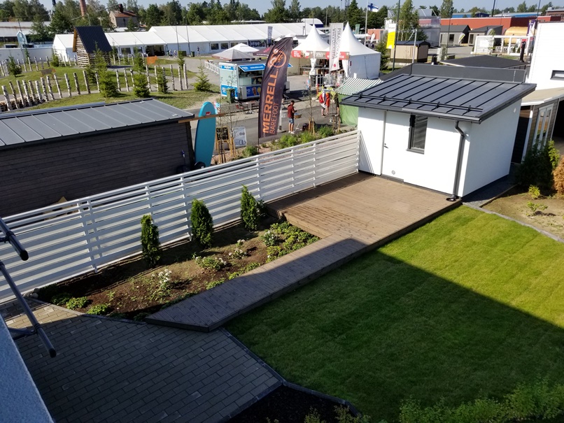 北欧住宅の敷地利用の画像