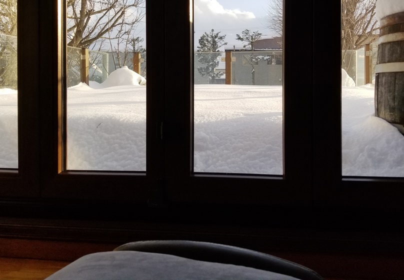 岩手の住宅展示場の積雪