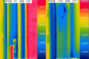 岩手の高断熱住宅の冬の窓温度比較の画像