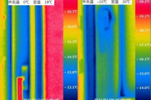 岩手の高断熱住宅の冬の窓温度比較