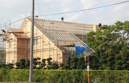 岩手で100坪の住宅フレーミング１の画像