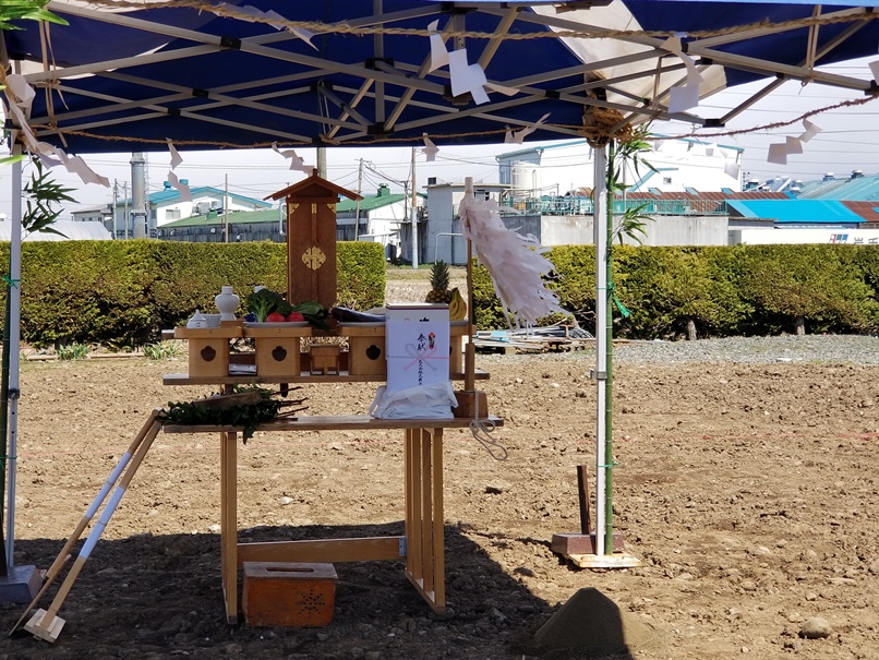 岩手県盛岡市で家のお建替えの地鎮祭の画像
