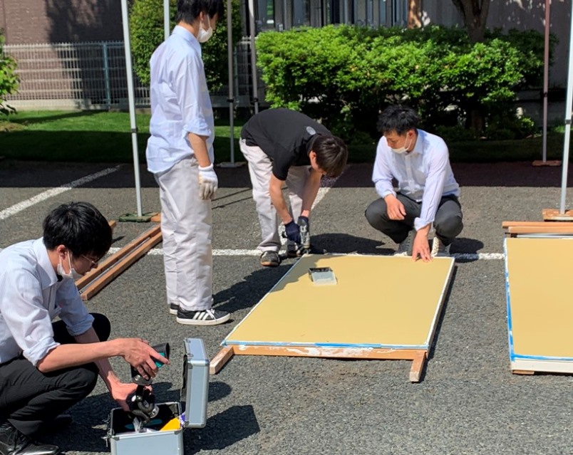 塗り壁教室準備の画像