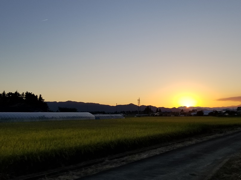 岩手の夕日の画像
