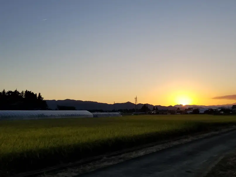 岩手の夕日の画像