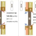 窓周囲のヒートブリッジ熱損失比較の画像