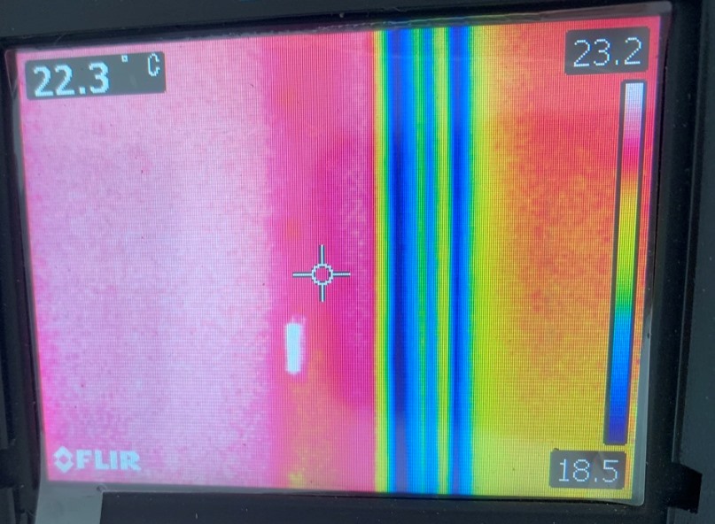 窓周囲のヒートブリッジ調査の画像