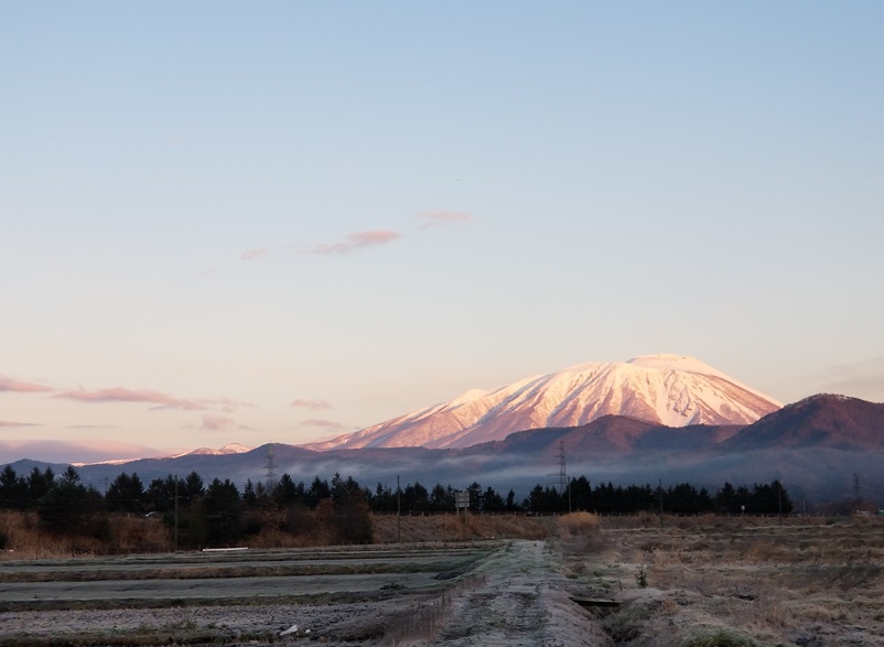 今朝の岩手山の画像