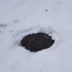 岩手の住宅地に穴 (2)の画像
