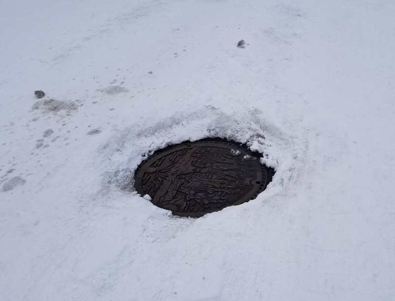岩手の住宅地に穴 (2)の画像