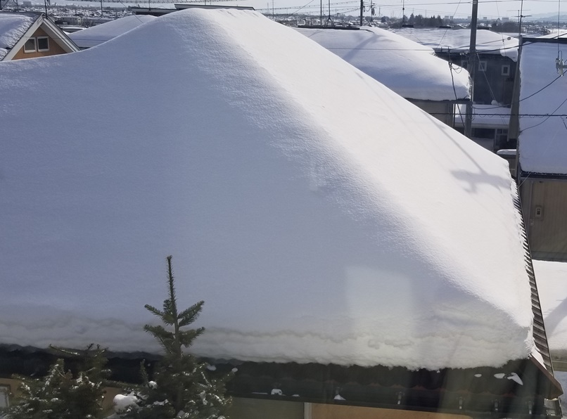 雪が落ちない屋根材の画像