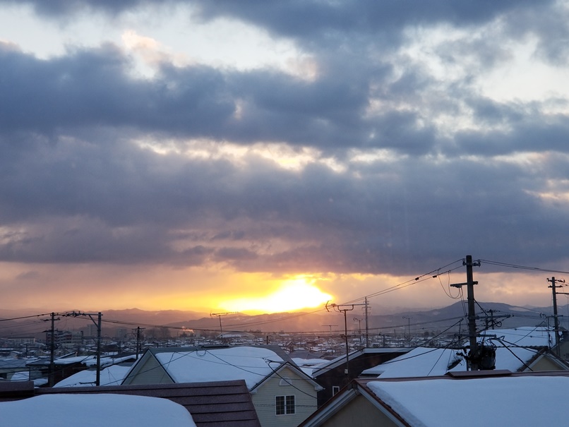 岩手の夜明け1月29日の画像