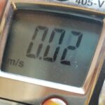 コールドドラフト速度：窓ガラス中央部の画像