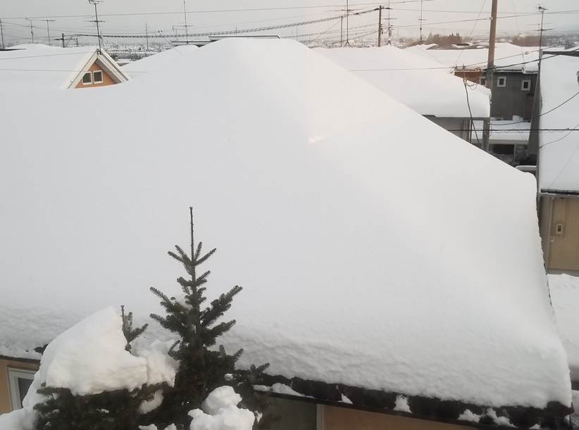 住宅の屋根の雪って (4