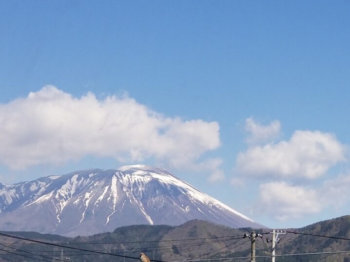 当社から見える岩手山