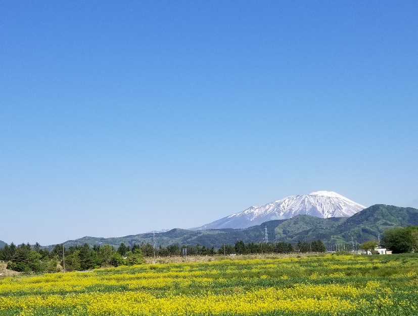 一夜開けての岩手山