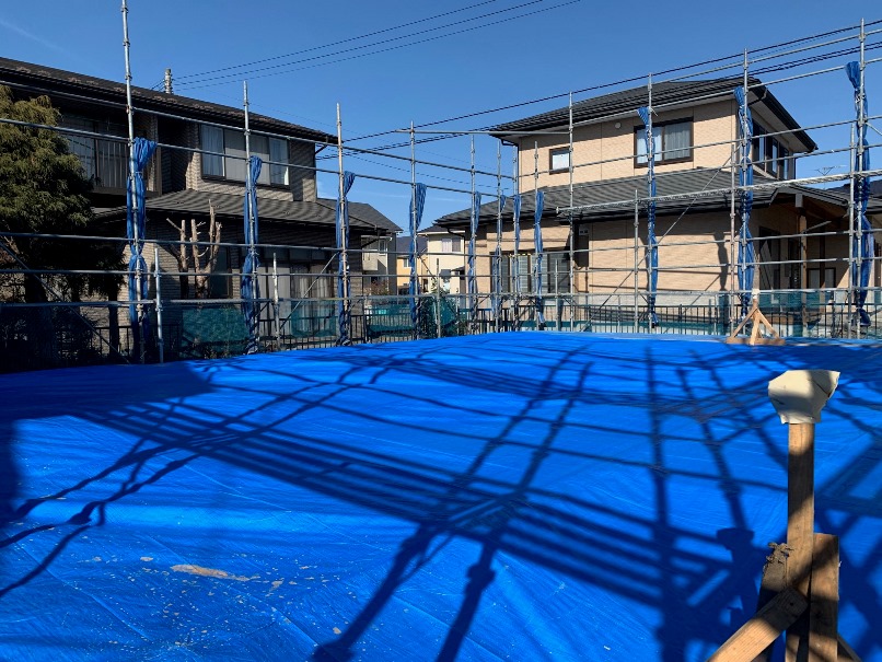 3-24岩手県盛岡市高断熱注文住宅上棟前日の画像
