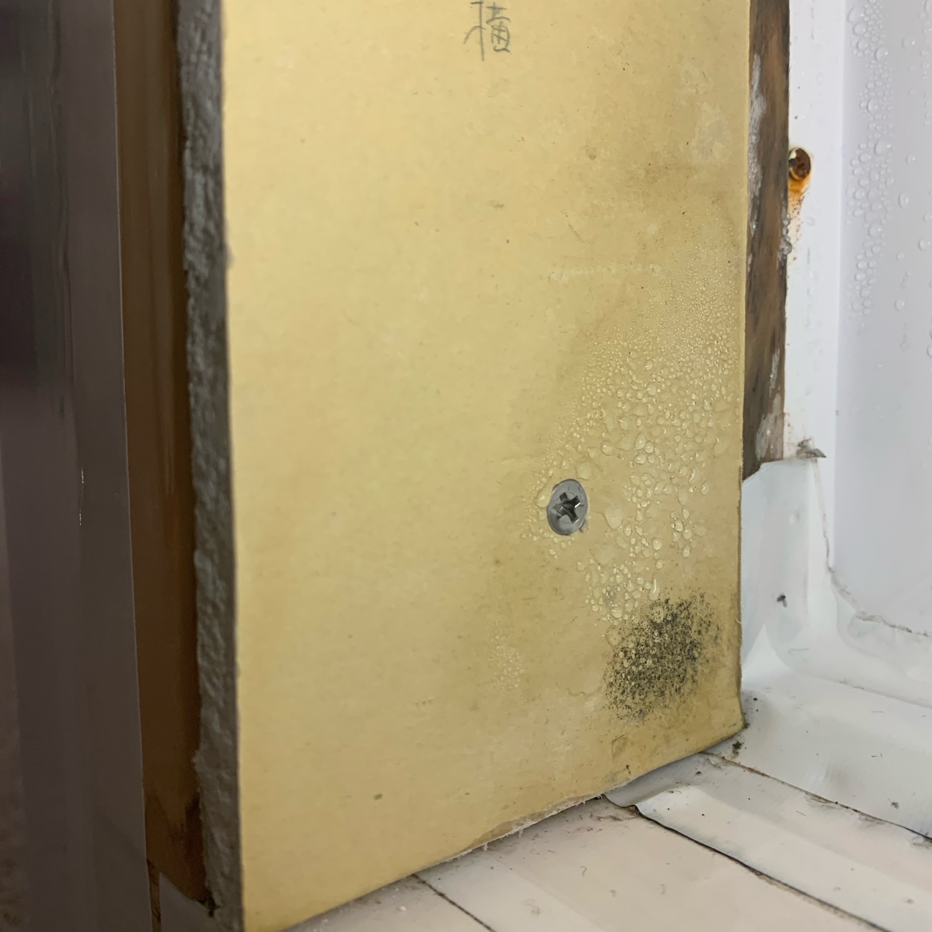 窓周囲熱橋左側面結露状況の画像