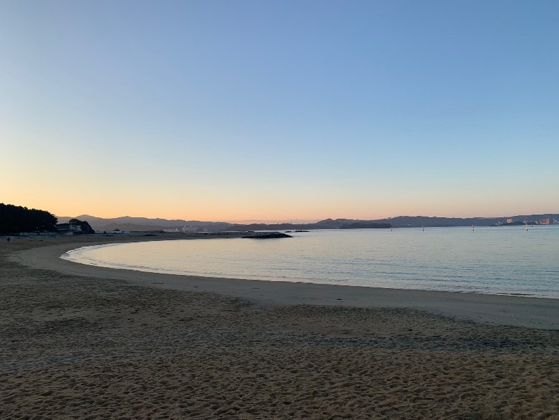 朝の散歩で和歌山の砂浜をの画像