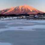 南部赤富士的岩手山の画像