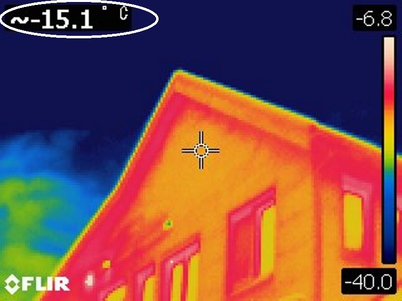 岩手県滝沢市住宅展示場外壁温度-15.1℃の画像