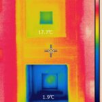 窓周囲ヒートブリッジ対策有無の温度比較の画像