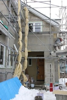 塗り壁の家の画像