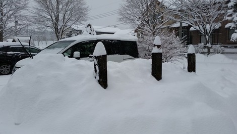 今日の岩手の雪の画像