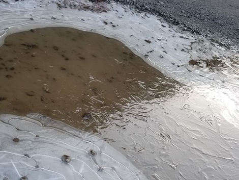 凍る4月の岩手の画像