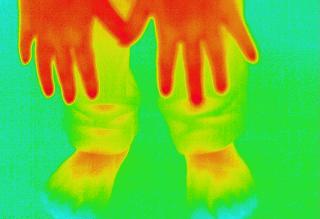 手と足のサーモ画像