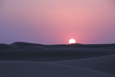 砂漠の日没 (1)