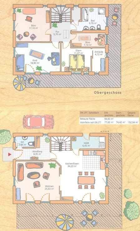 北欧の家の間取り (1)の画像