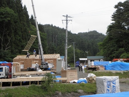 仮設住宅の現場の画像