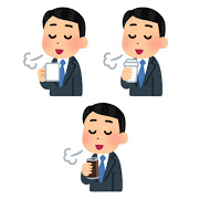 コーヒーを飲む男の画像