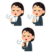 コーヒーを飲む女の画像