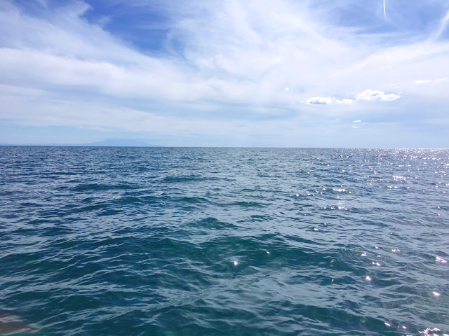 ヨットからみる日本海の画像