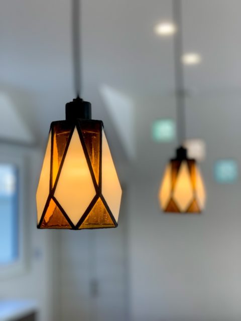 キッチンの照明の画像