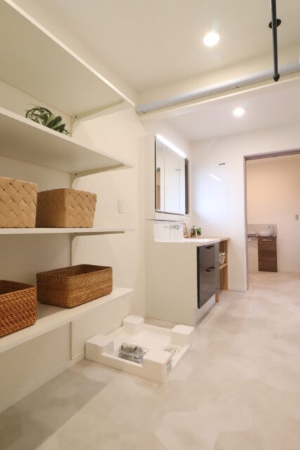 家事ラク|一直線の間取り|盛岡市で高断熱新築一戸建てを考えるなら大共ホームの画像