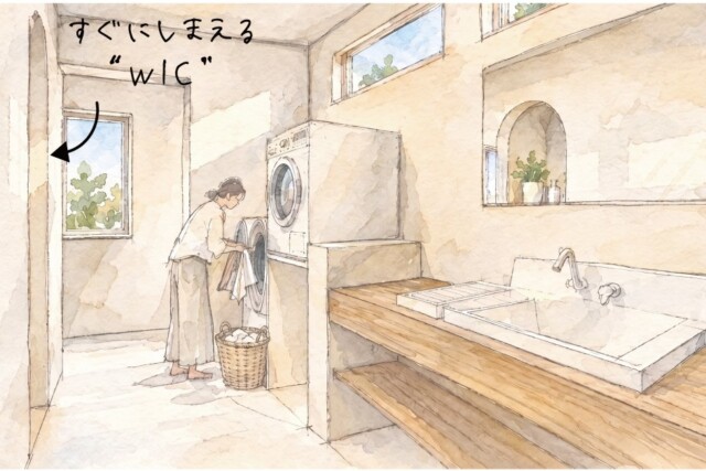 ランドリールームのある家事ラクの家｜岩手県で高断熱新築一戸建てを考えるなら大共ホームの画像