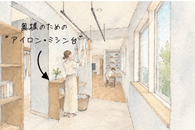 南向きのサンルームのある家事ラクの家｜岩手県で高断熱高気密新築一戸建てを考えるなら大共ホームの画像
