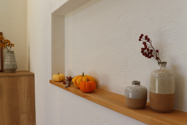 ニッチに季節ものの飾り物!|高断熱高気密注文住宅の大共ホームの画像