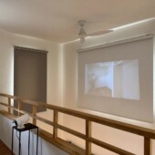 ロールスクリーンを降ろせばシアタールームとして｜Ua値0.23の高断熱高気密注文住宅大共ホームの画像