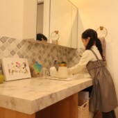 造作洗面台｜盛岡市で二世帯住宅をお考えなら注文住宅の大共ホームの画像